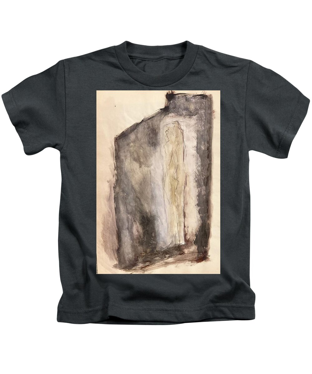 Paper Kids T-Shirt featuring the painting A Couple In A Box by David Euler