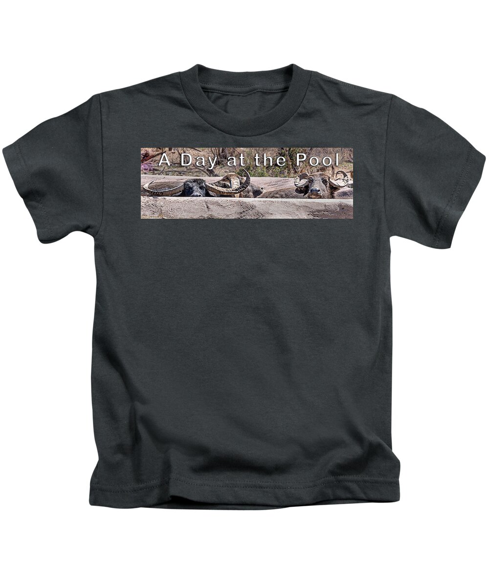  Kids T-Shirt featuring the photograph A Day at the Pool by Al Judge