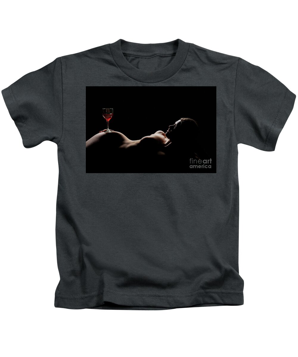 Adult Kids T-Shirt featuring the photograph A Girl and Her Wine by Ed Taylor