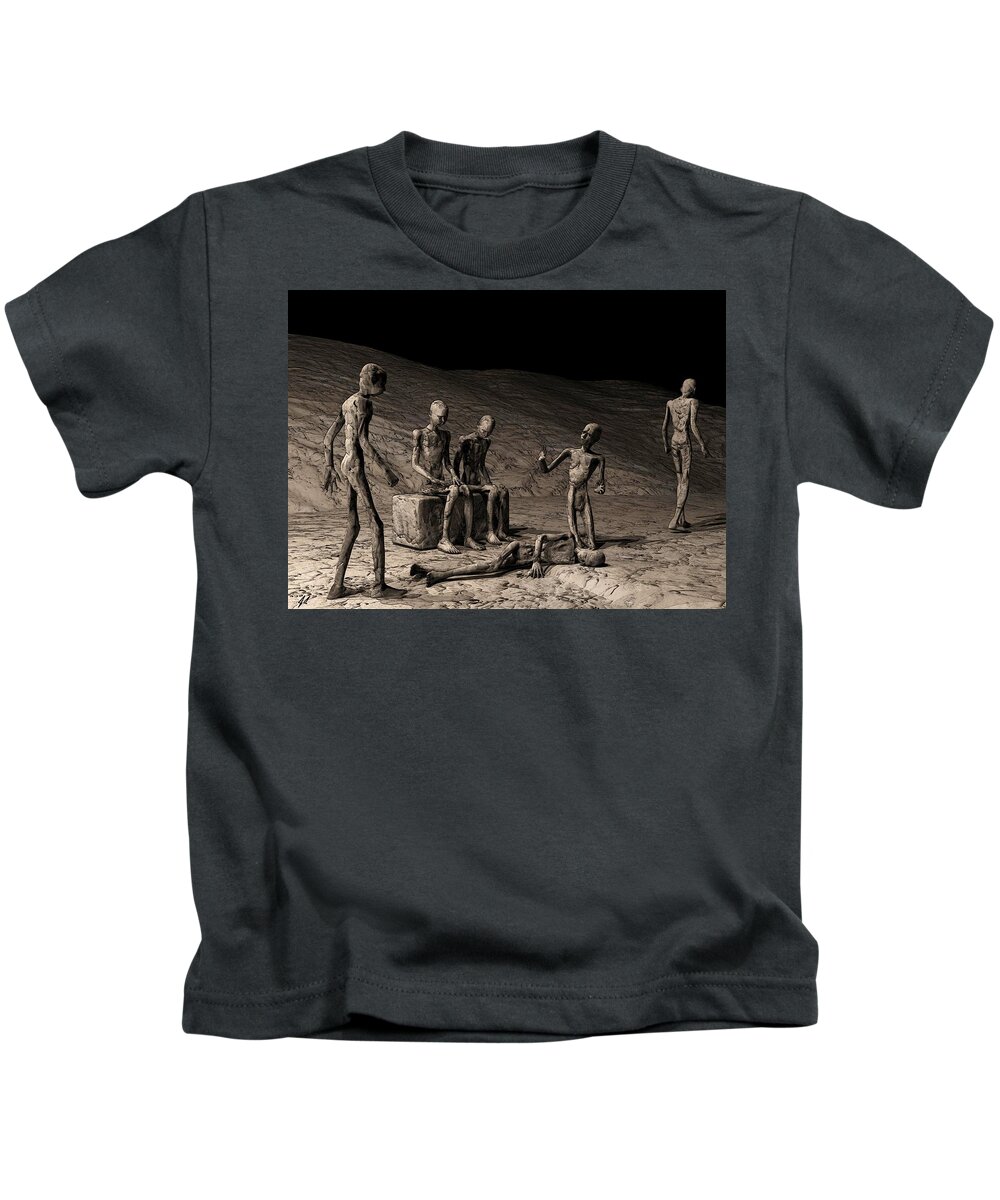 Surreal Kids T-Shirt featuring the digital art A World of Indifference by John Alexander