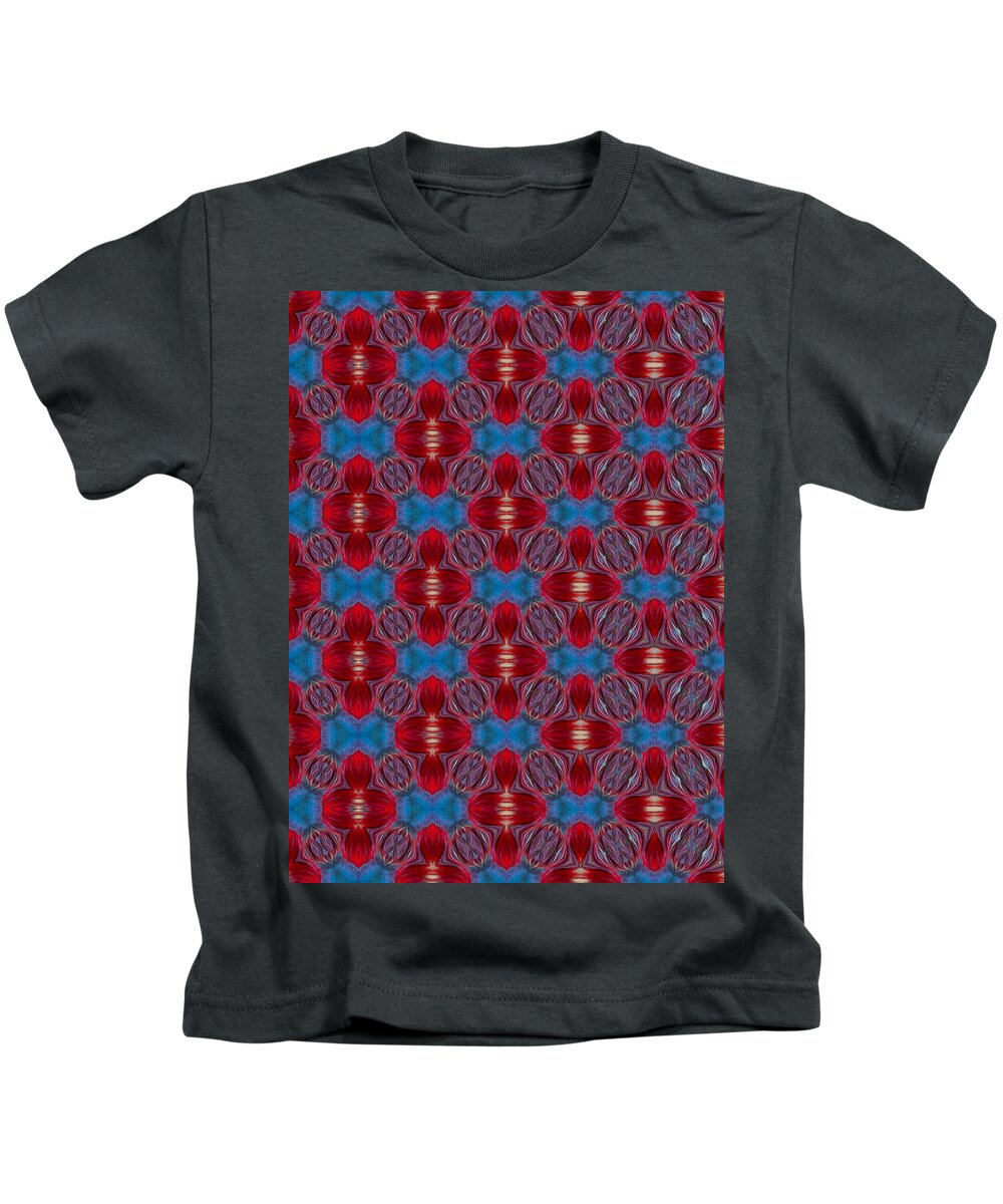 Abstract Art Geometric Kids T-Shirt featuring the digital art Abstract Art Geometric Passion by Caterina Christakos