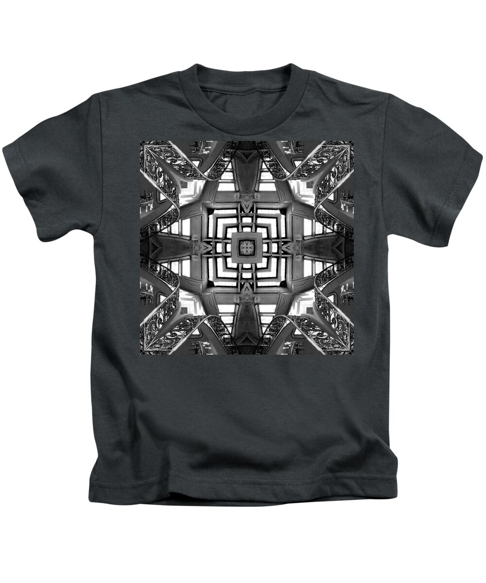 Abstract Stairs Kids T-Shirt featuring the photograph Abstract Stairs 5 by Mike McGlothlen