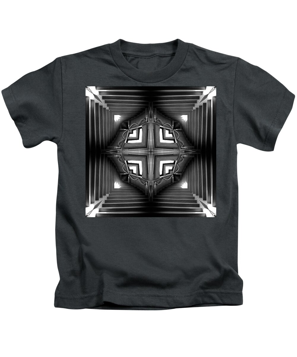 Abstract Stairs Kids T-Shirt featuring the photograph Abstract Stairs 6 by Mike McGlothlen