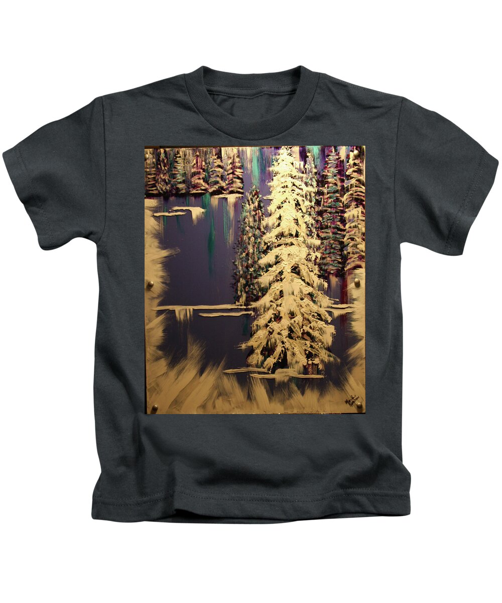 Snow Kids T-Shirt featuring the painting After the Storm by Marilyn Quigley