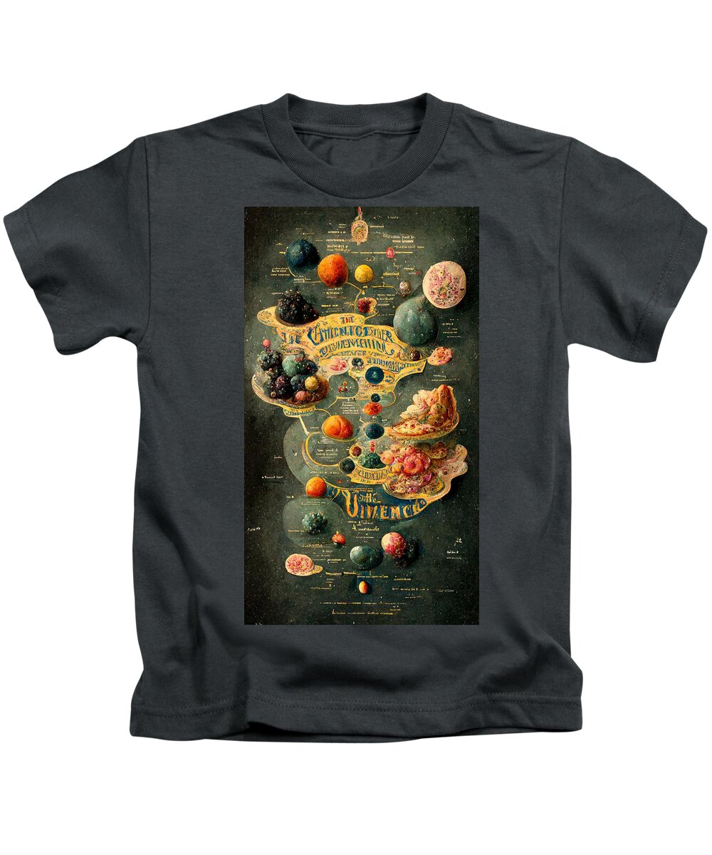 Alien Kids T-Shirt featuring the digital art Alien Map of the Universe by Nickleen Mosher