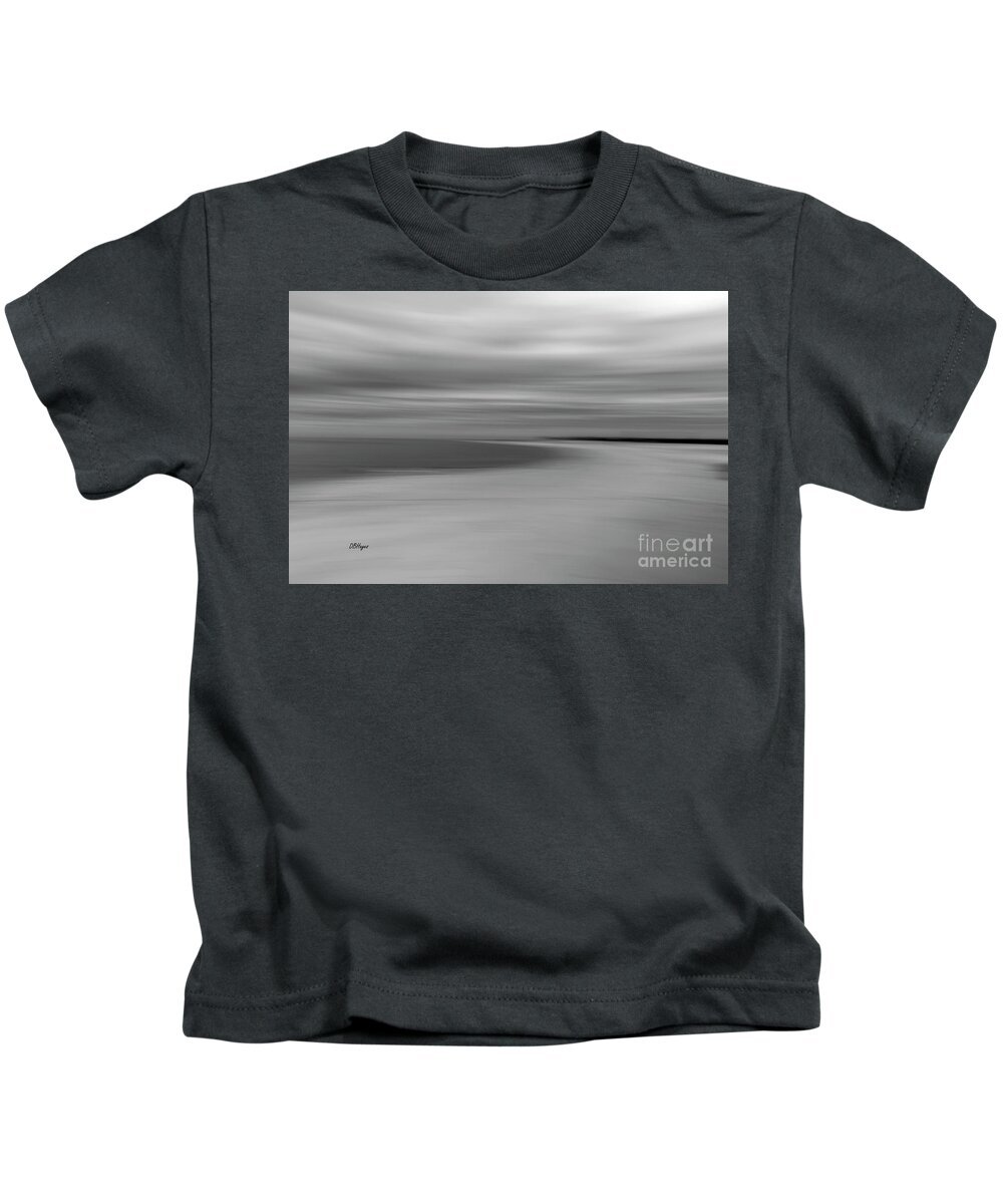 B&w Kids T-Shirt featuring the photograph Altered Reality 52 - Gould's Inlet Impressionistic Art by DB Hayes