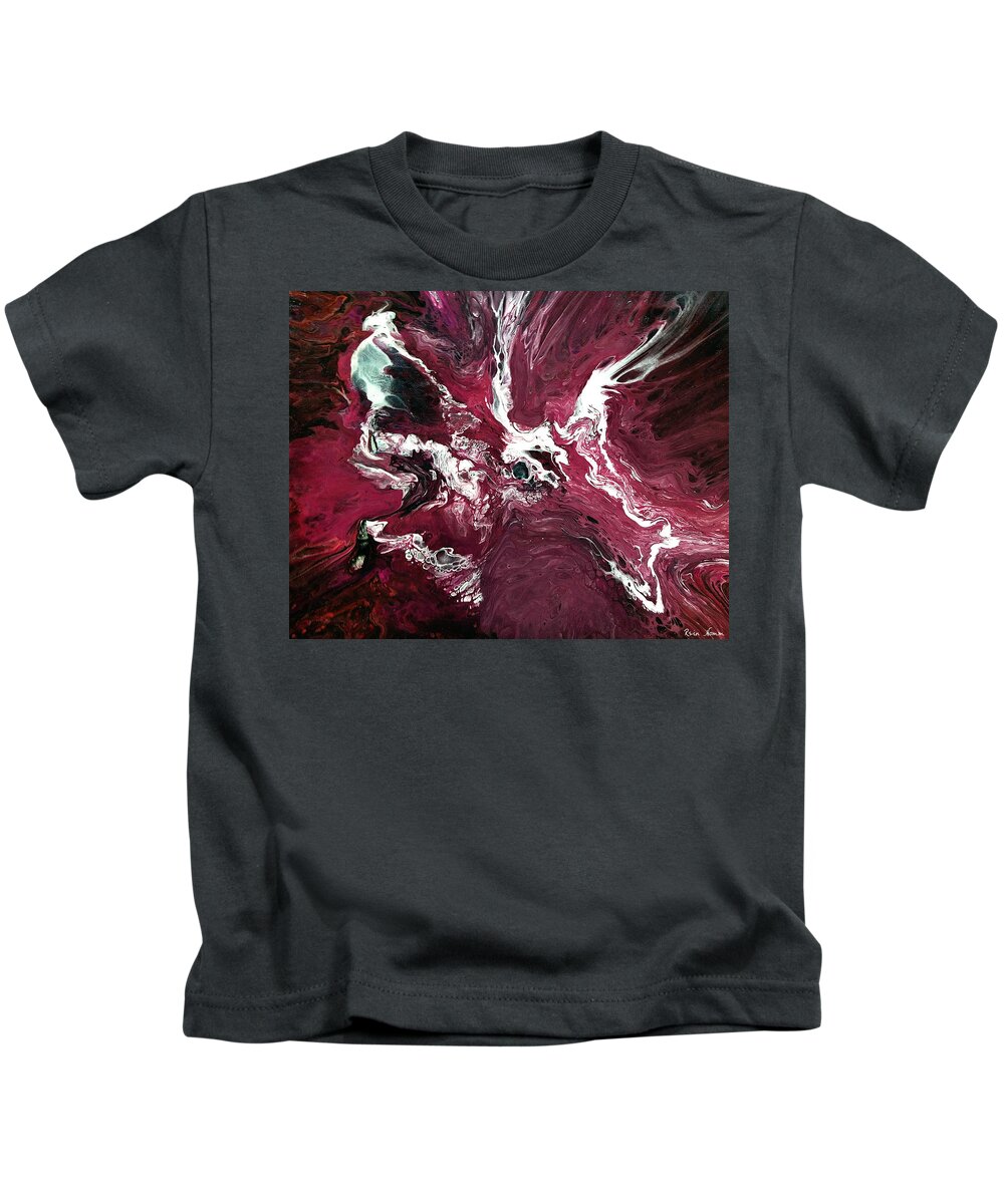  Kids T-Shirt featuring the painting An Instant by Rein Nomm