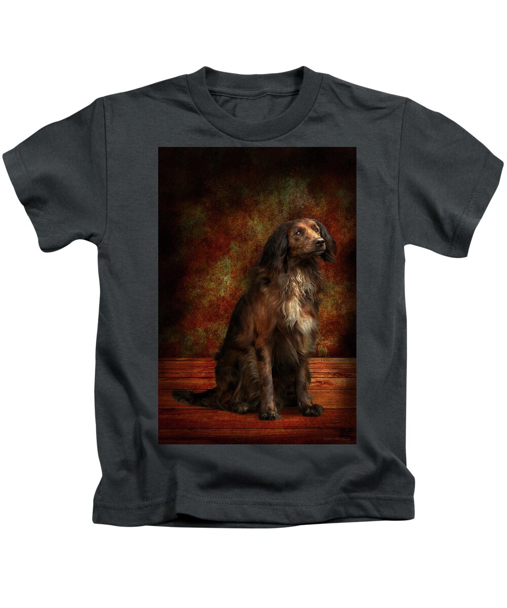 Dog Kids T-Shirt featuring the photograph Animal - Dog - Cocker Spaniel - Those dreamy eyes by Mike Savad