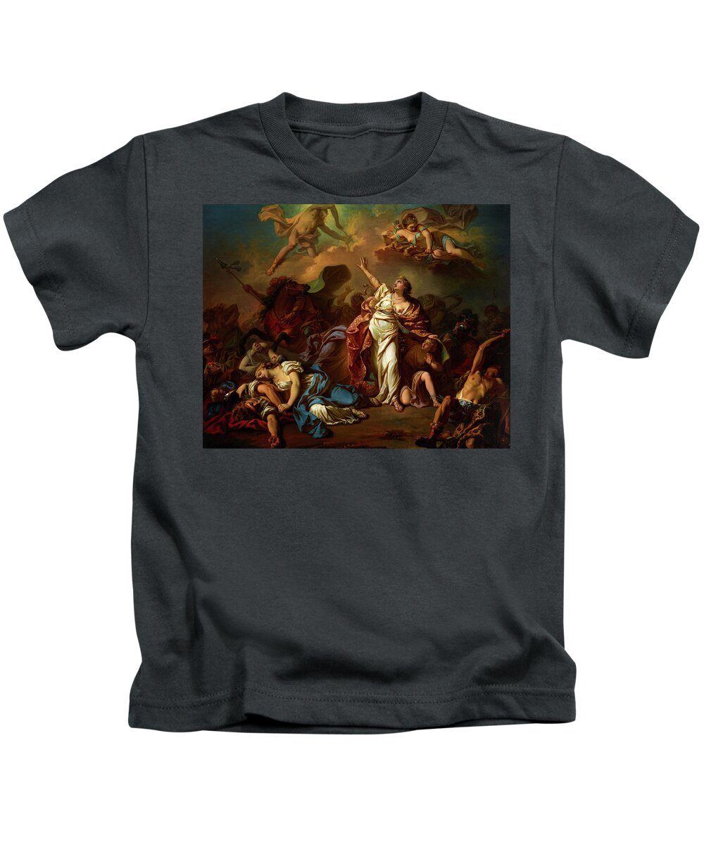 Apollo and Diana Attacking the Children of Niobe, 1772 Kids T-Shirt by  Jacques-Louis David - Pixels