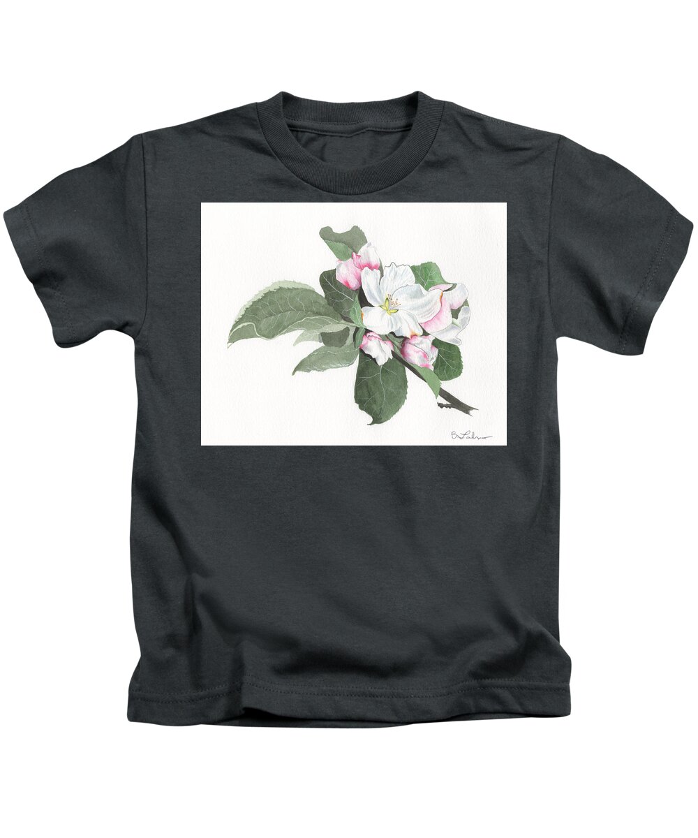 Apple Blossom Kids T-Shirt featuring the painting Apple Blossom Classic by Bob Labno