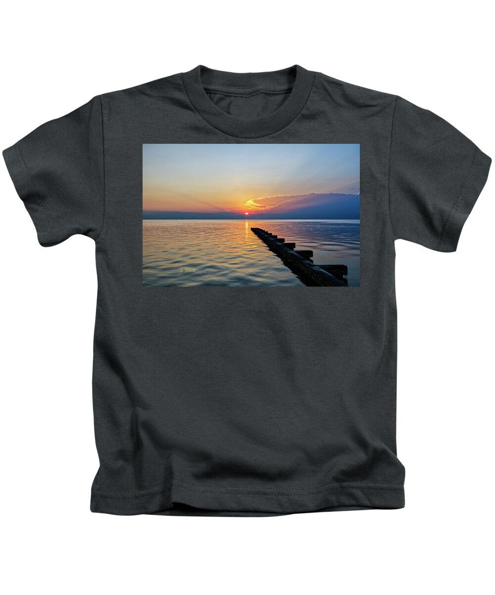 Sunrise Kids T-Shirt featuring the photograph Aransas Bay Sunrise by Ty Husak