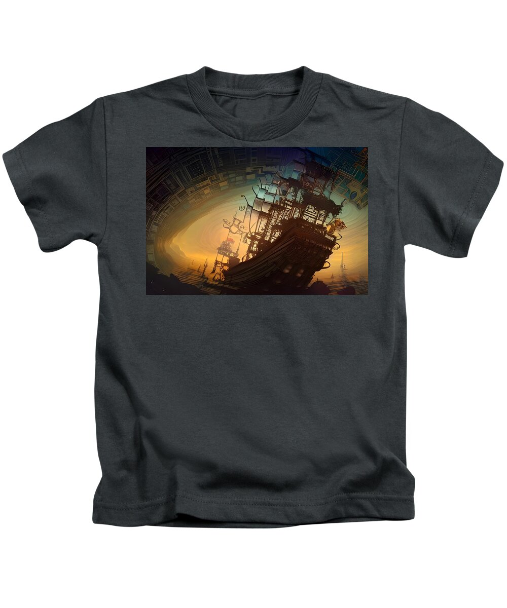 Digital Kids T-Shirt featuring the digital art Arrival by Beverly Read