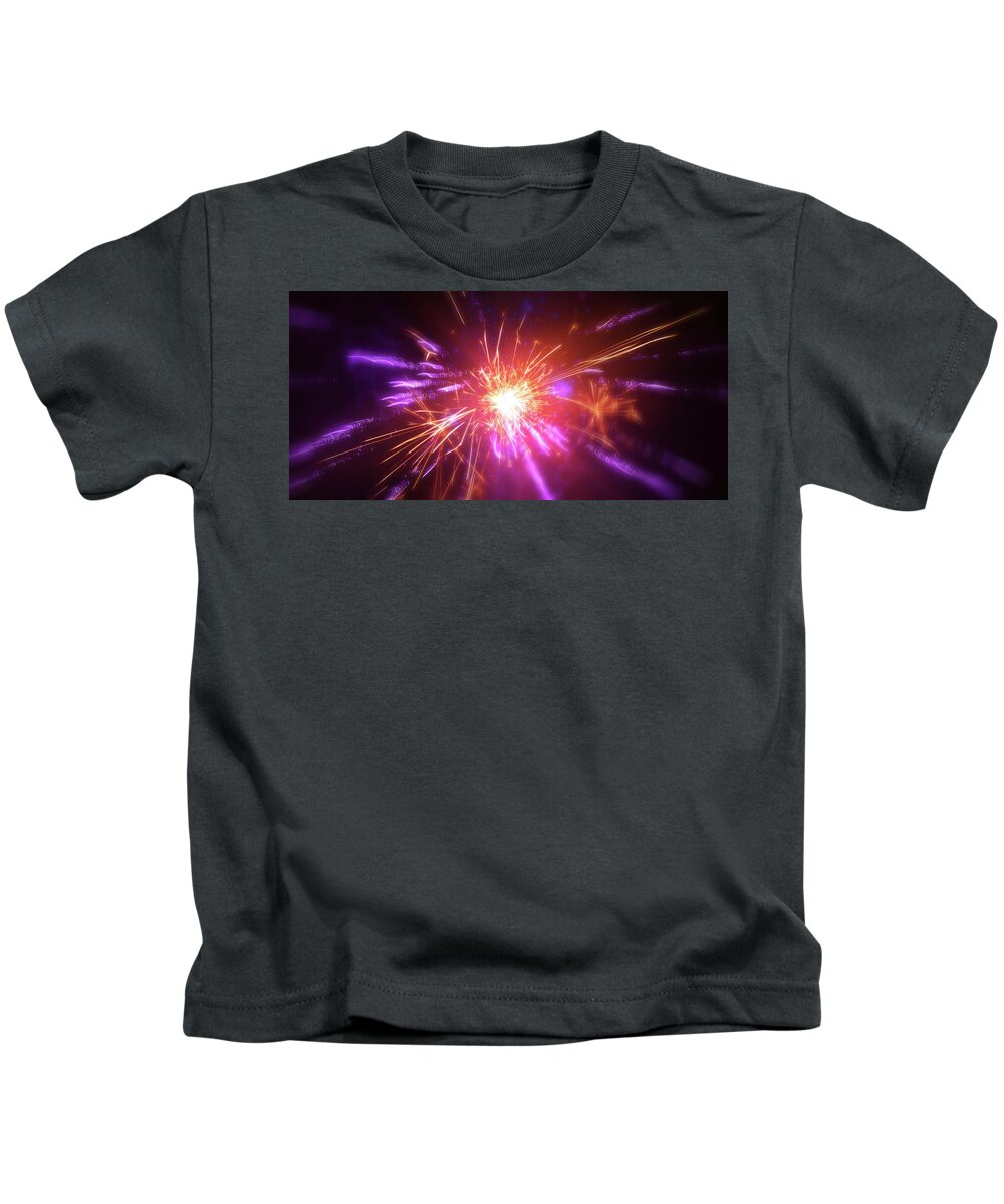 Light Kids T-Shirt featuring the digital art Art - Explosion of Light by Matthias Zegveld