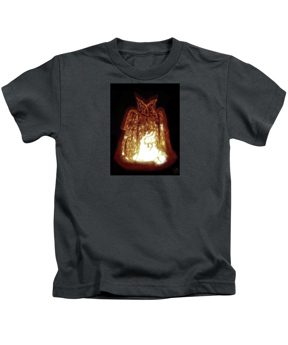 Wunderle Art Kids T-Shirt featuring the digital art Owl of Bohemian Grove by Wunderle