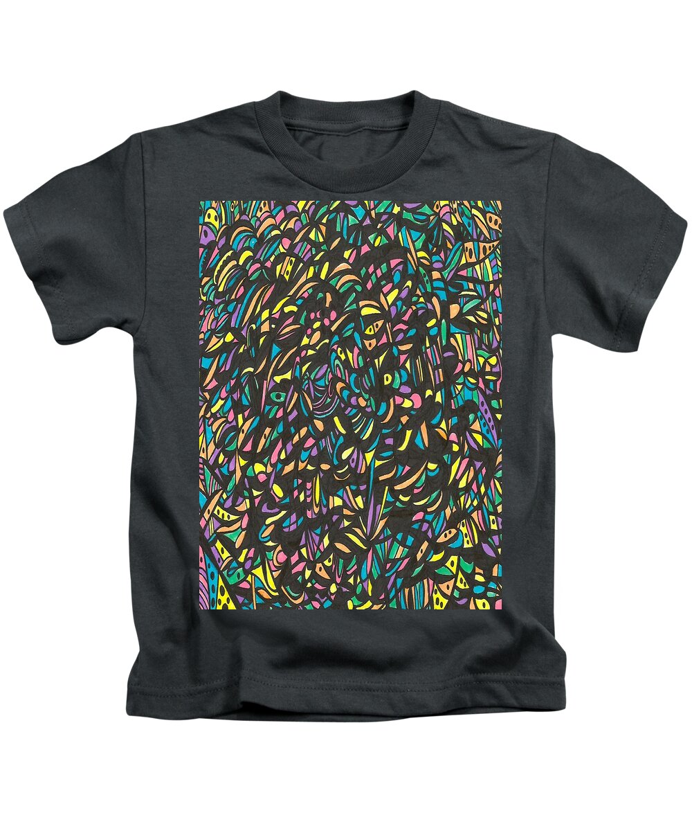 Fruit Kids T-Shirt featuring the mixed media Fruity by Peter Johnstone