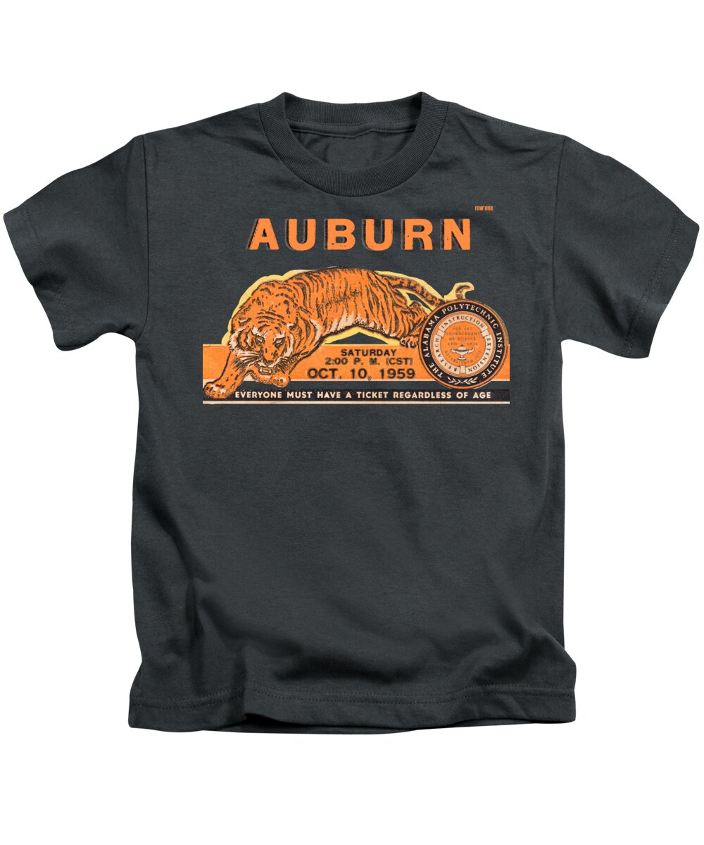 Auburn Kids T-Shirt featuring the mixed media 1959 Auburn vs. Kentucky by Row One Brand