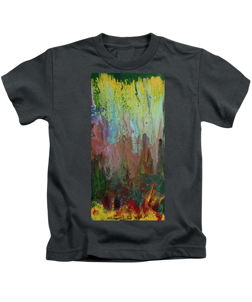 Green Kids T-Shirt featuring the mixed media Ascending by Aimee Bruno