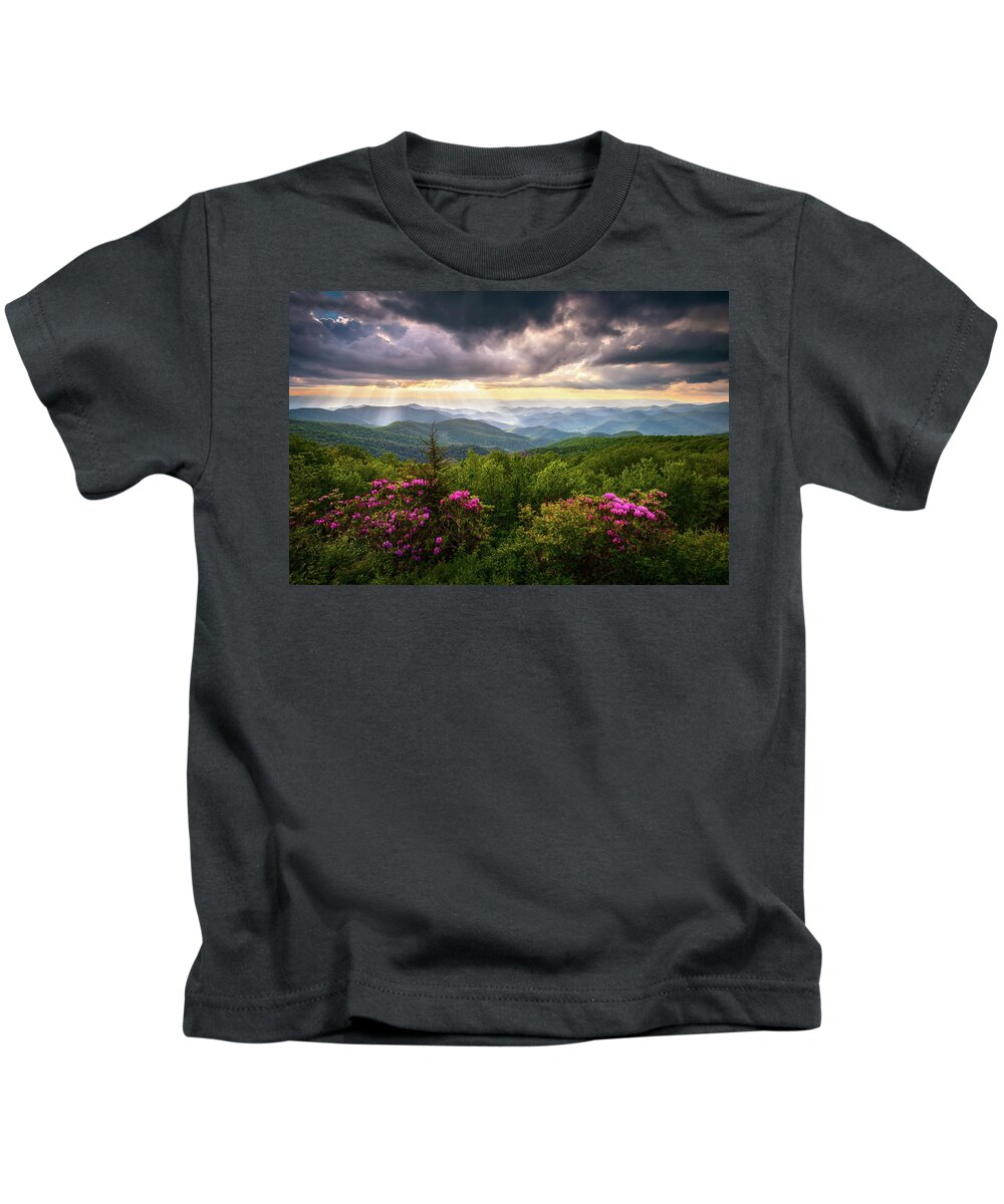 Asheville Kids T-Shirt featuring the photograph Asheville NC Blue Ridge Parkway Scenic Landscape Photography by Dave Allen