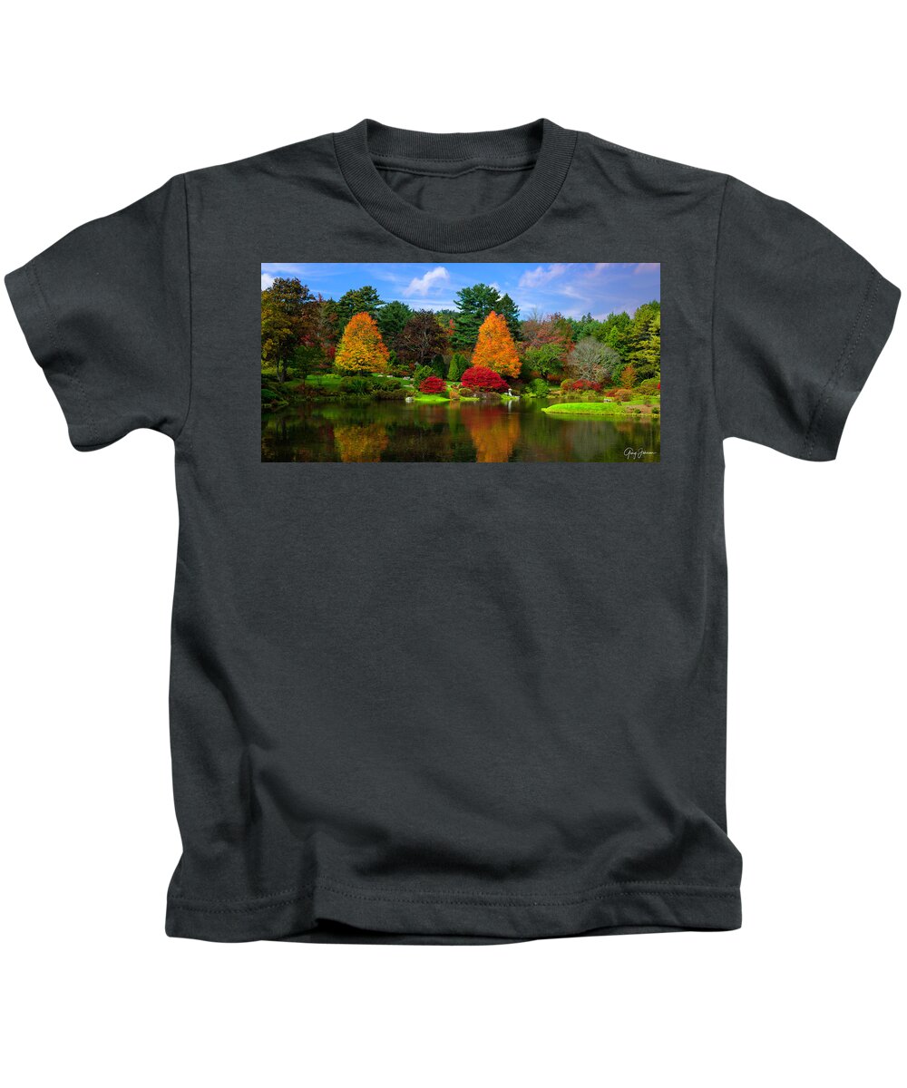 Asticou-azalea-garden Kids T-Shirt featuring the photograph Asticou Azalea Garden by Gary Johnson