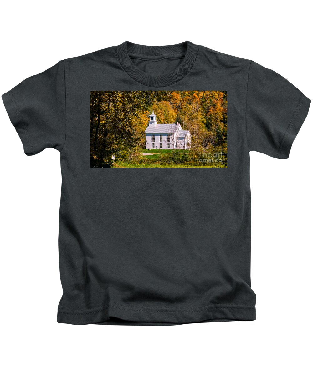 Vermont Kids T-Shirt featuring the photograph Autumn in Calais Vermont by New England Photography