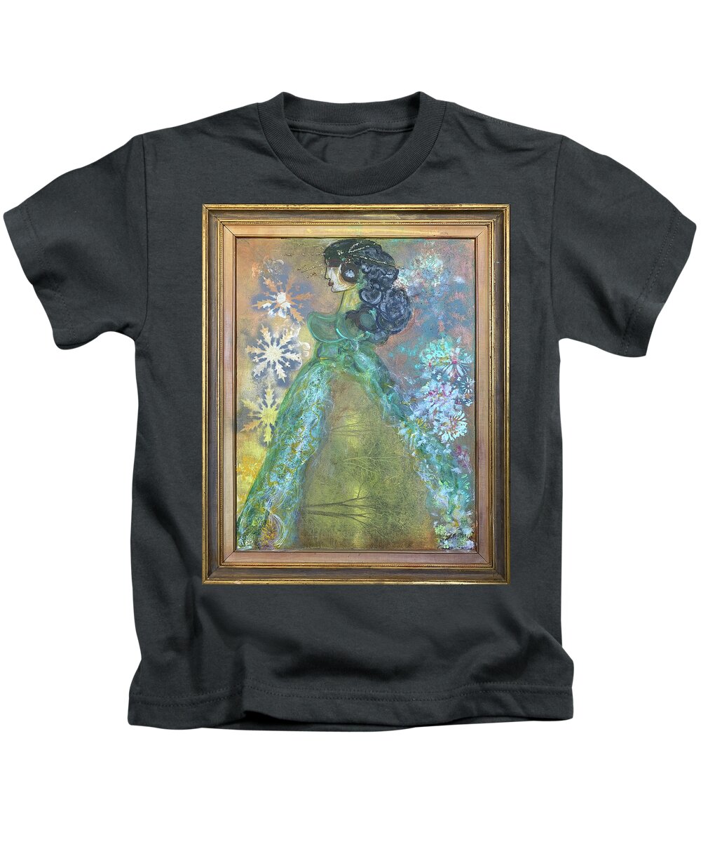 Princess Kids T-Shirt featuring the painting Autumn Queen by Leslie Porter