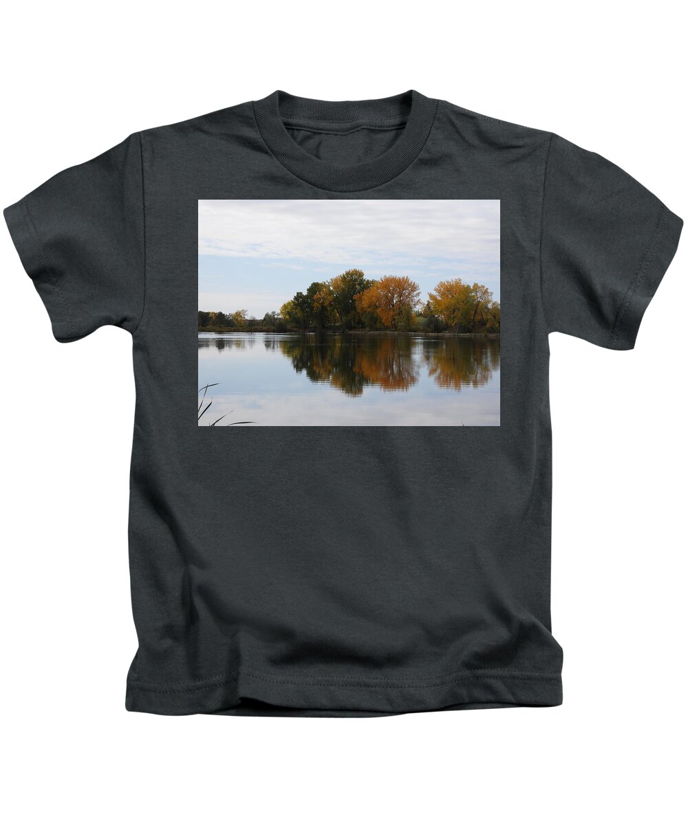 Fall Kids T-Shirt featuring the photograph Autumn Reflection by Amanda R Wright