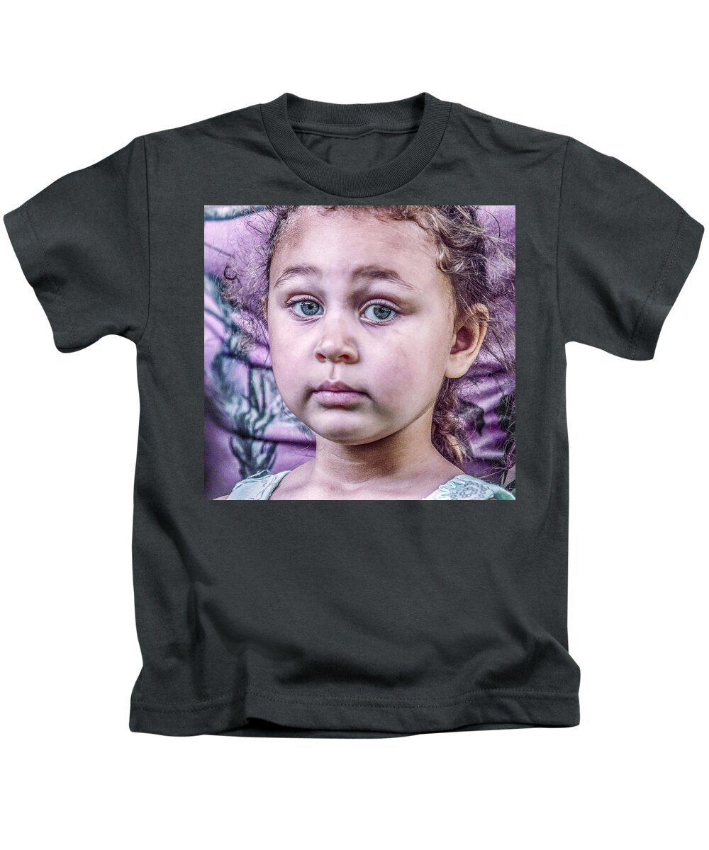 Ava Kids T-Shirt featuring the photograph Ava 2019 by WAZgriffin Digital