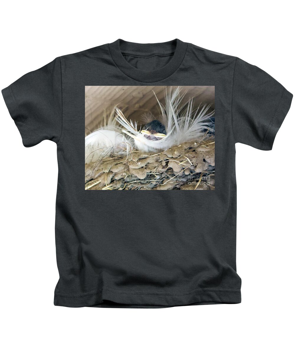 Bird Kids T-Shirt featuring the photograph Baby Bird by Shirley Dutchkowski
