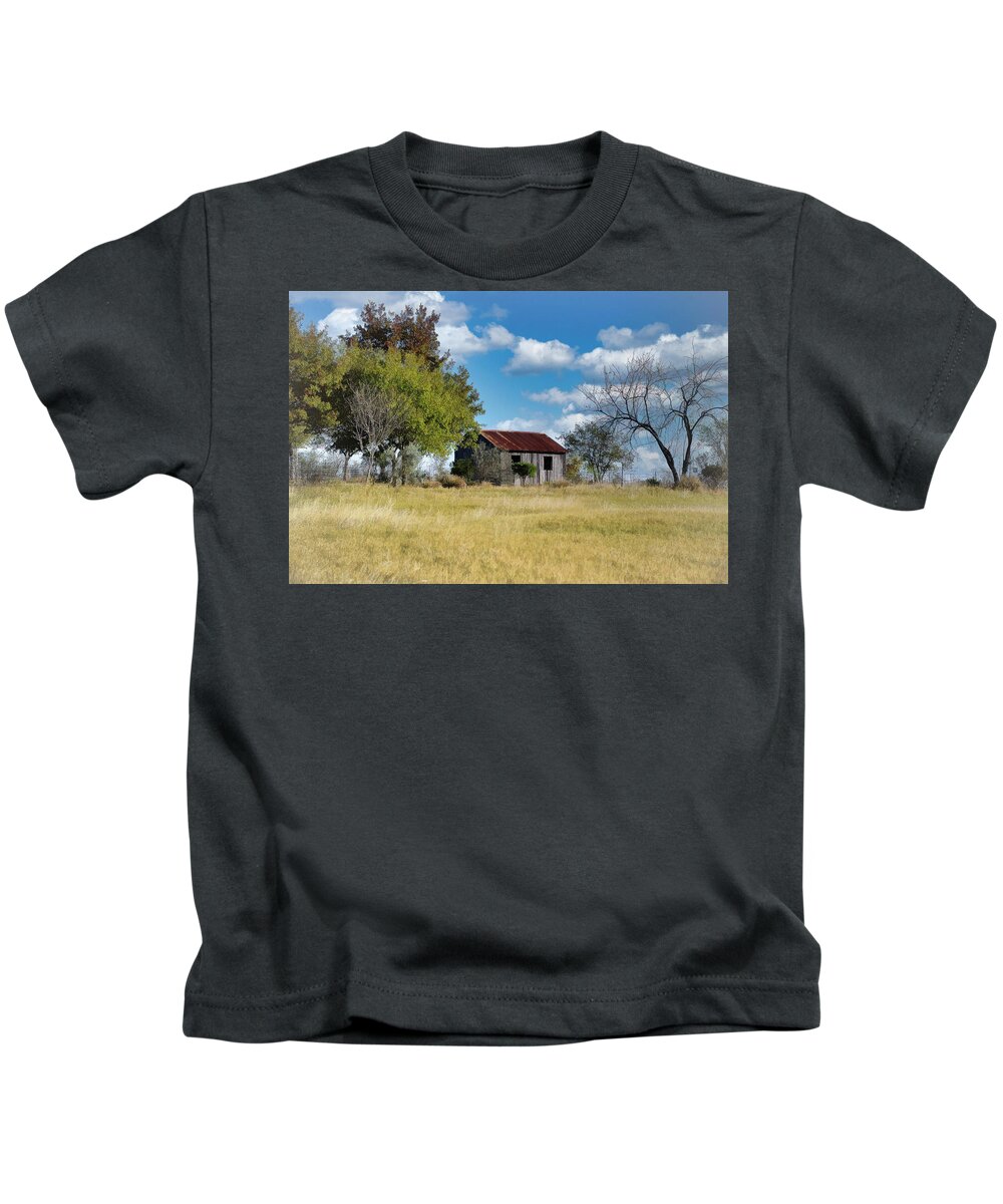 Barn Kids T-Shirt featuring the photograph Backroads Barn by Cheri Freeman