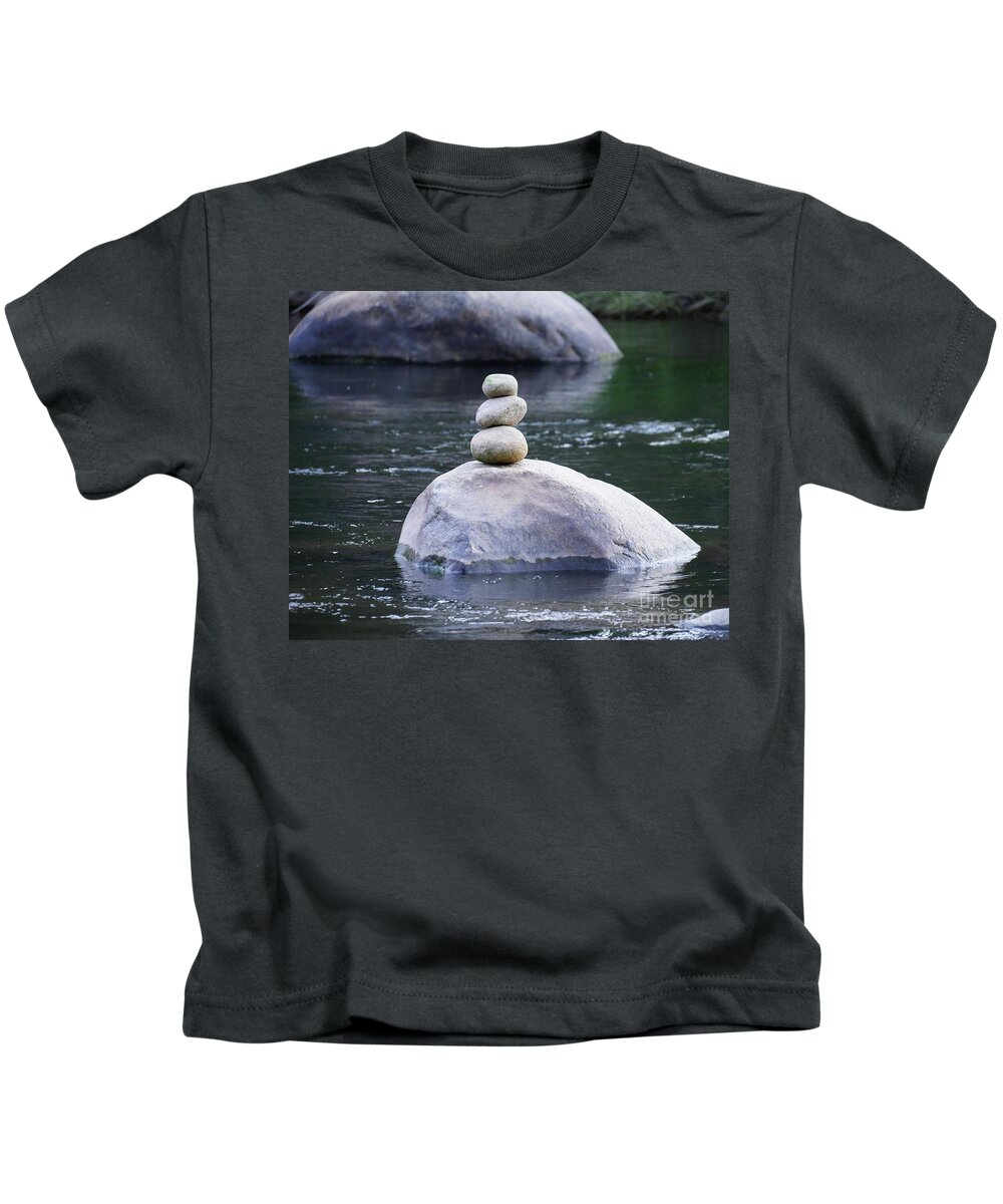 Background Kids T-Shirt featuring the photograph Balancing by On da Raks