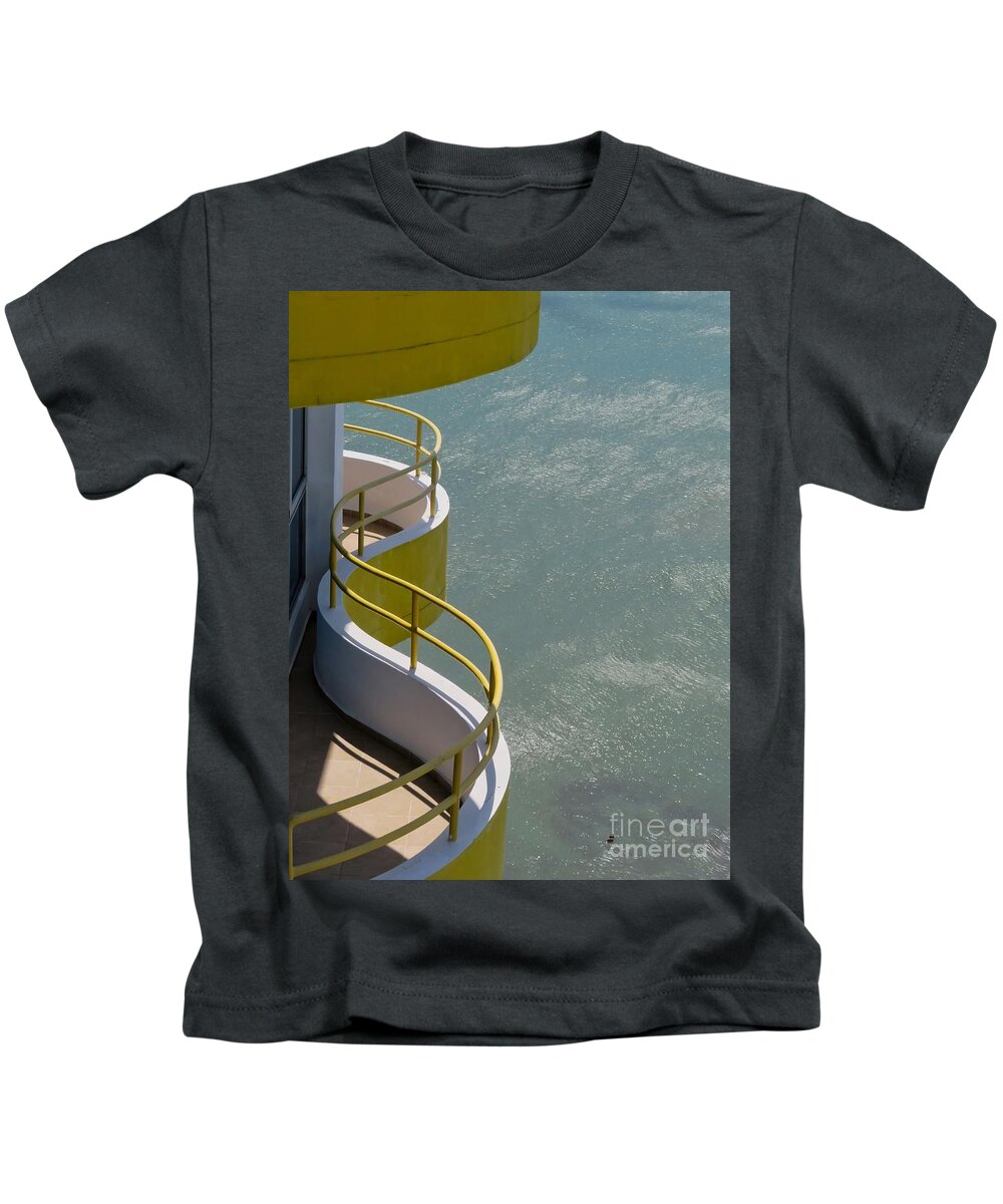Railings Kids T-Shirt featuring the photograph Balcony View by Diana Rajala
