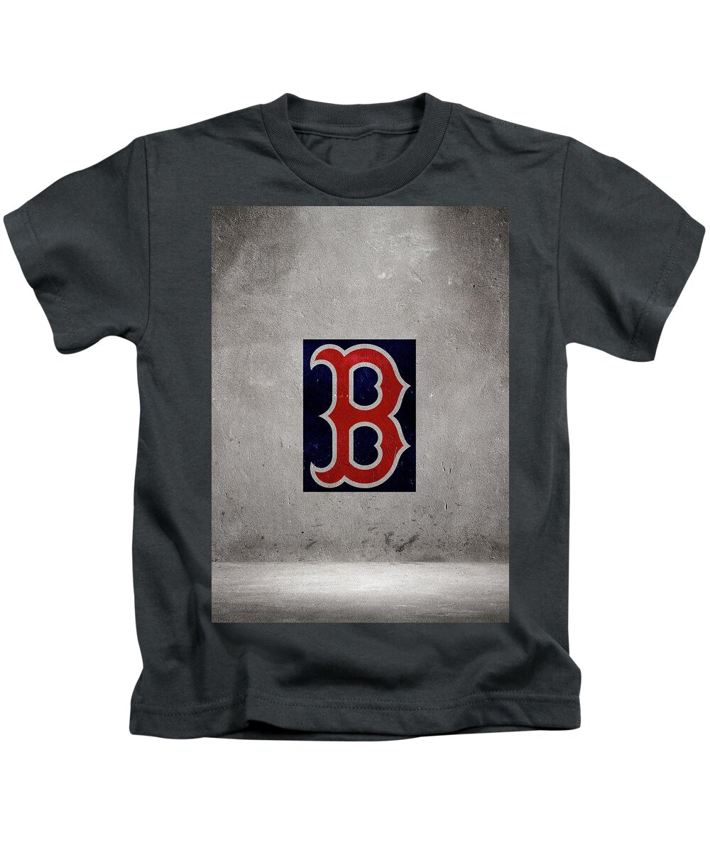 Baseball Wall Boston Red Sox Kids T-Shirt by Leith Huber - Pixels