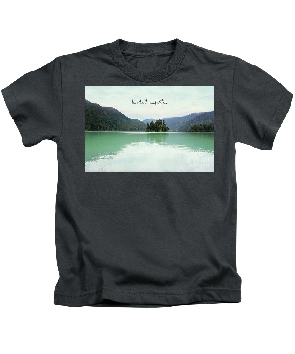 Landscape Kids T-Shirt featuring the photograph Be Silent And Listen by Sylvia Cook