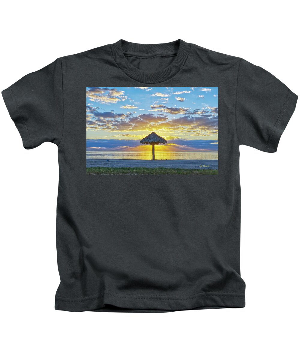 Sunrise Kids T-Shirt featuring the photograph Beach Sunrise by Ty Husak