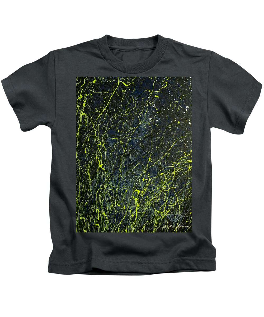 Abstract Kids T-Shirt featuring the painting Becoming Love by Heather Meglasson Impact Artist