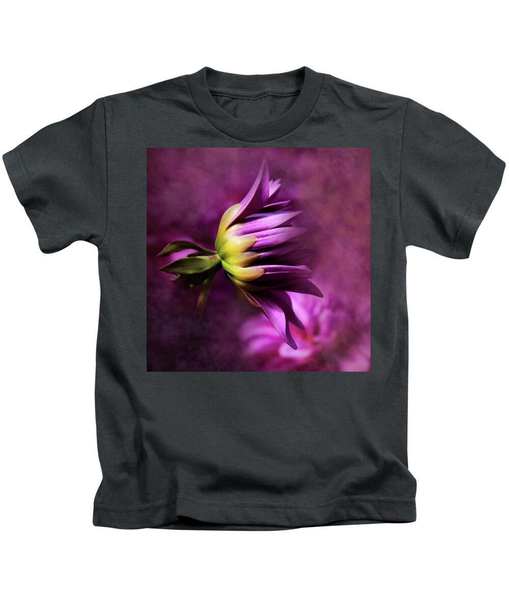 Flower Photography Kids T-Shirt featuring the photograph Beginnings by Sally Bauer