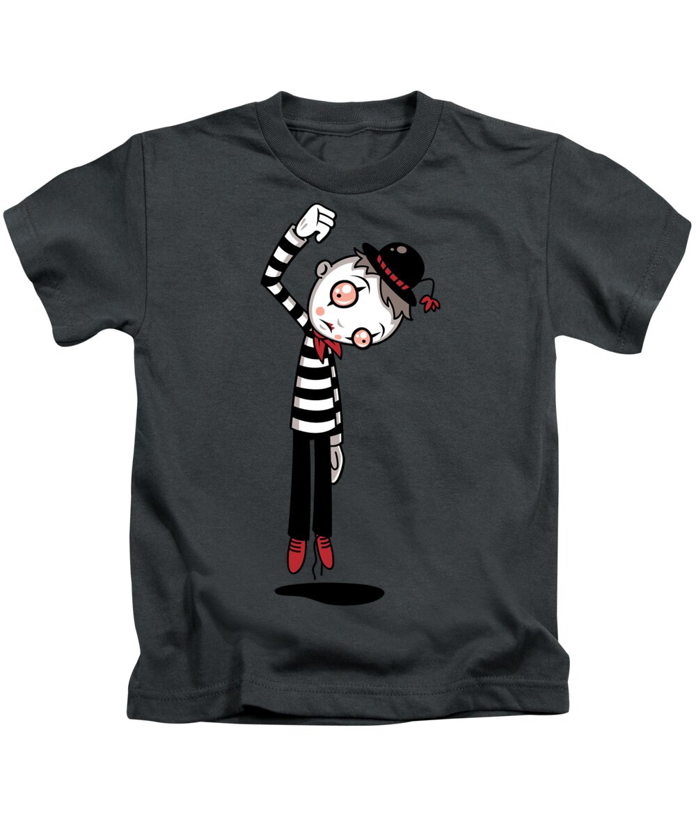 Mime Kids T-Shirt featuring the digital art Bestest Mime Ever by John Schwegel