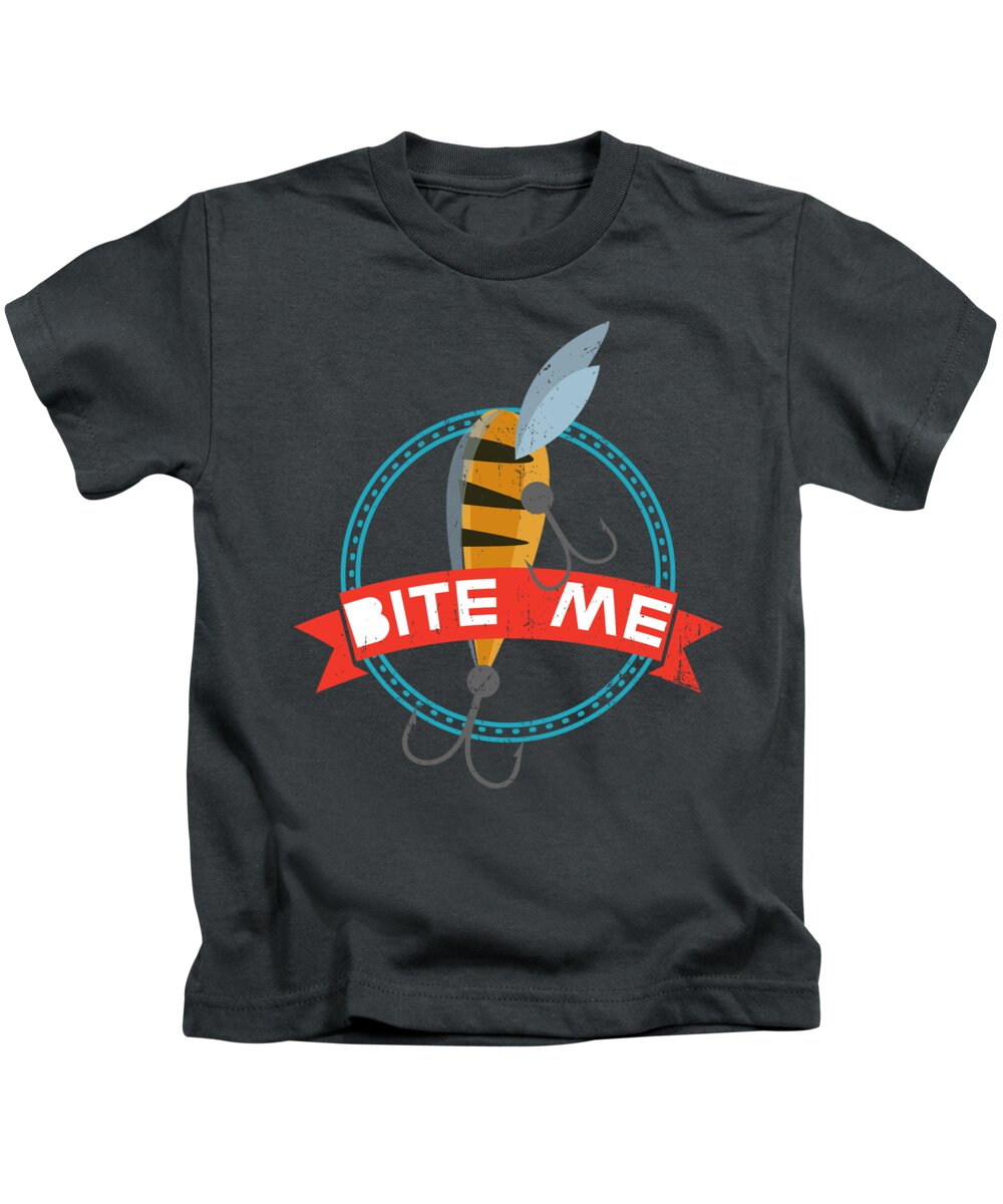 Bite Me - Swimmer Fishing For Men Women Fisherman Angling Outdoor Kids  T-Shirt by Mercoat UG Haftungsbeschraenkt - Pixels
