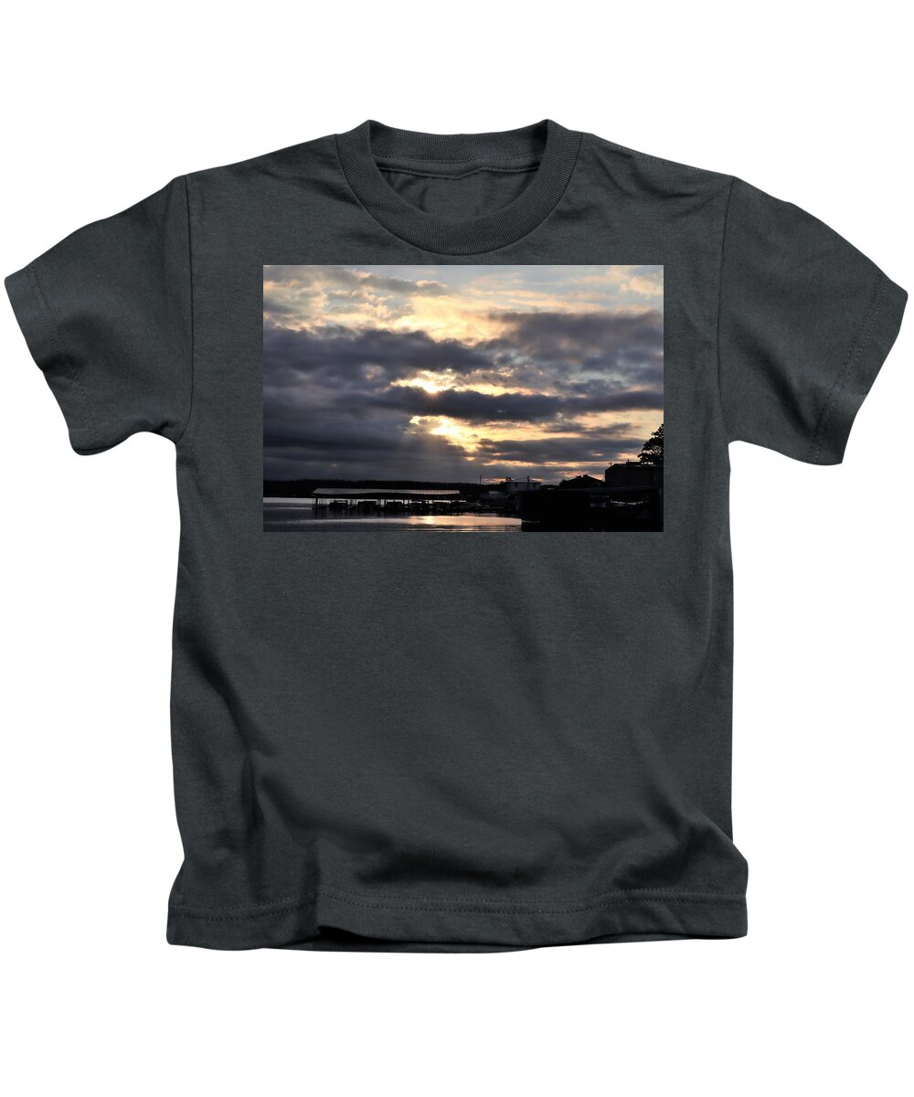Blue Kids T-Shirt featuring the photograph Blue Believing Sunrise by Ed Williams