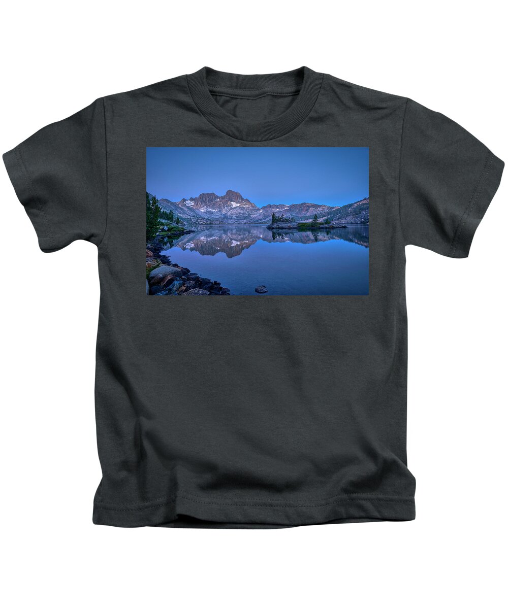 Landscape Kids T-Shirt featuring the photograph Blue Hour in Garnet Lake by Romeo Victor