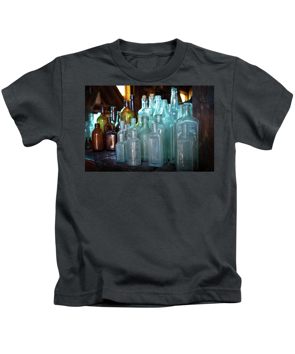 Old Kids T-Shirt featuring the photograph Bottles by Mary Hone