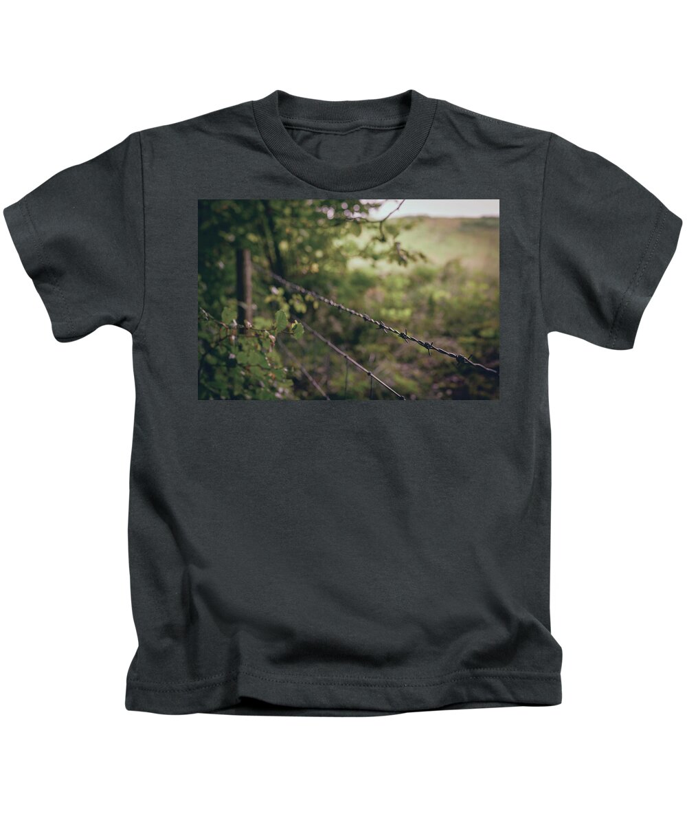 Barbedwire Kids T-Shirt featuring the photograph Boundaries by Gavin Lewis