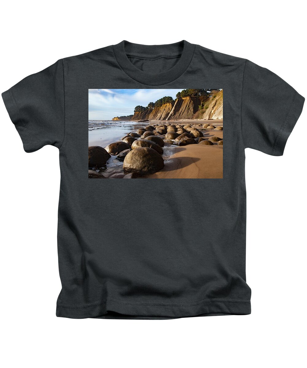 Bowling Ball Beach Kids T-Shirt featuring the photograph Bowling Ball Beach by Rick Pisio