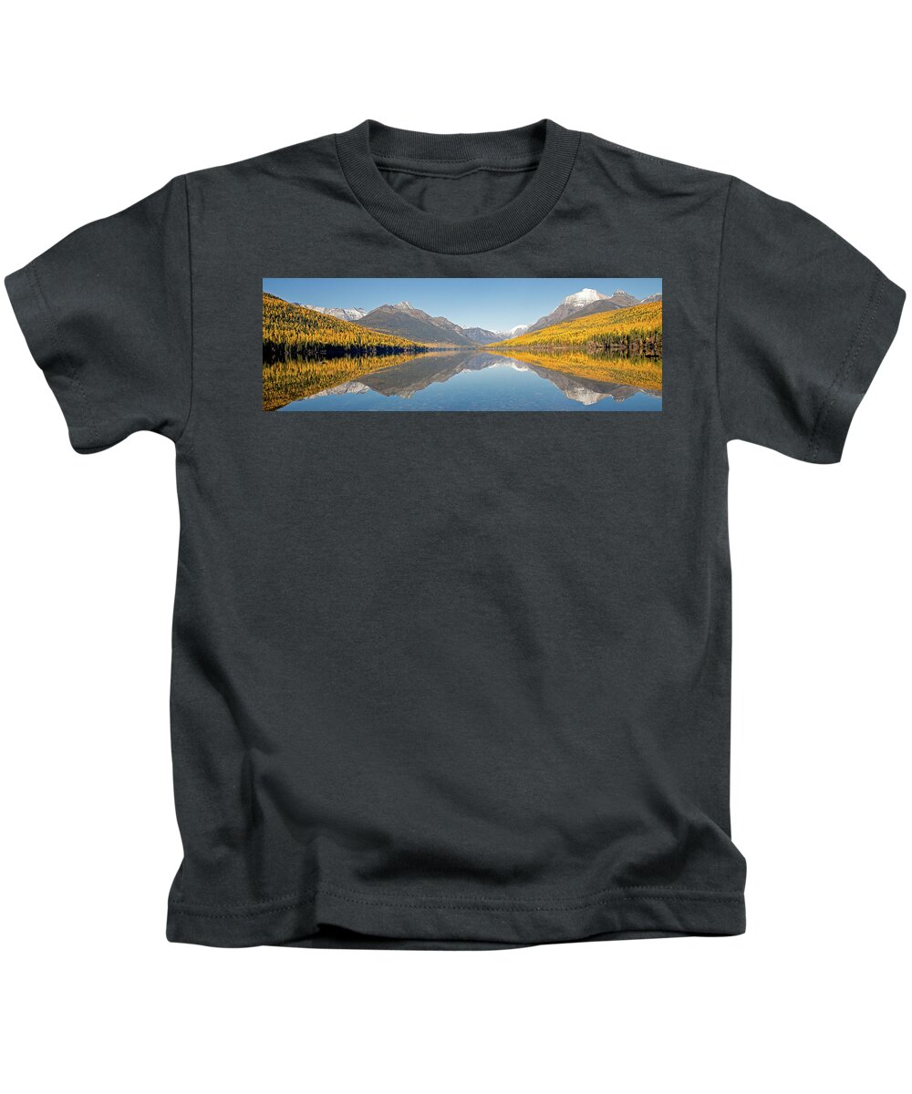 Bowman Lake Kids T-Shirt featuring the photograph Bowman Lake View by Jack Bell