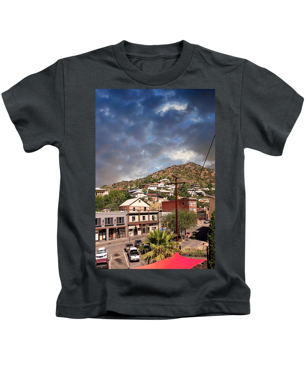 Brewery Ave Kids T-Shirt featuring the photograph Brewery Road Bisbee by Chris Smith