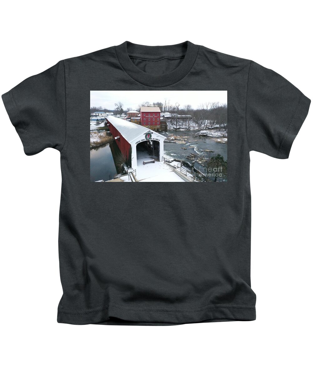 Mill Kids T-Shirt featuring the photograph Bridgeton Grist Mill 2 by Dwight Cook
