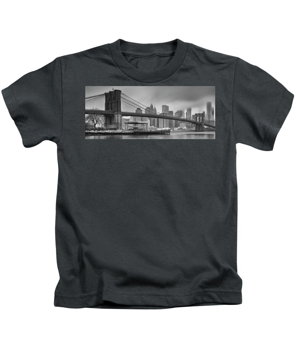 Brooklyn Bridge Kids T-Shirt featuring the photograph Brooklyn Bridge from Dumbo by Randy Lemoine