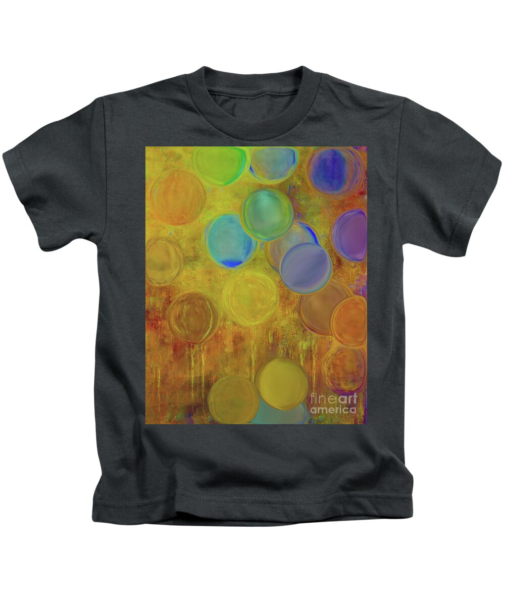 A-fine-art Kids T-Shirt featuring the painting Bubblelicious by Catalina Walker