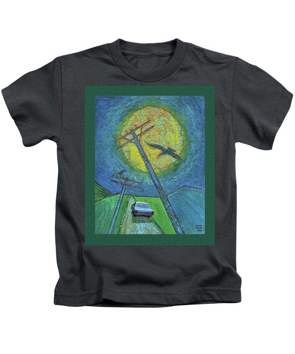 Car Chase Kids T-Shirt featuring the digital art Car Chase / French Connection by David Squibb