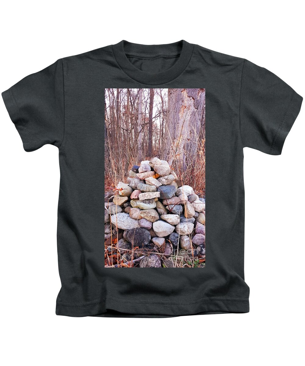 Cairn Kids T-Shirt featuring the photograph Cairn by Harvest Moon Photography By Cheryl Ellis